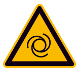 Elektrokennzeichnung / Warnschild, Warnung vor automatischem Anlauf
