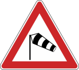 Verkehrszeichen 117-20 StVO, Seitenwind von links