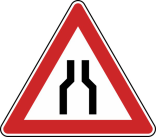 Verkehrszeichen 120 StVO, Beidseitig verengte Fahrbahn