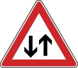 Verkehrszeichen 125 StVO, Gegenverkehr