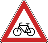 Verkehrszeichen 138-10 StVO, Radverkehr, Aufstellung rechts