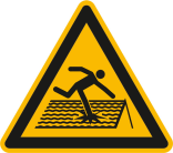 Warnschild, Warnung vor nicht durchtrittsicherem Dach