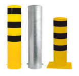 Stahlrohrpoller / Rammschutzpoller -Bollard- ø 273 mm, feststehend, wahlweise gelb / schwarz