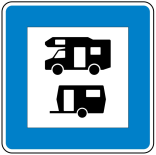 Verkehrszeichen 365-68 StVO, Wohnmobil- und Wohnwagenplatz