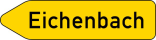 Verkehrszeichen 419-10 StVO, Pfeilwegweiser auf sonstigen Straßen mit geringerer..., einseitig, linksweisend