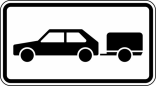Verkehrszeichen 1010-59 StVO, Personenkraftwagen mit Anhänger