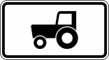 Verkehrszeichen 1010-61 StVO, Kraftfahrzeuge und Züge bis 25 km / h