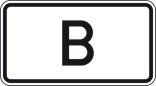 Verkehrszeichen 1014-50 StVO, Tunnelkategorie ’B ’ gemäß ADR-Übereinkommen