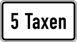 Verkehrszeichen 1050-31 StVO, ... Taxen