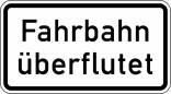 Verkehrszeichen 2014 StVO, Fahrbahn überflutet