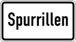 Verkehrszeichen 2112 StVO, Spurrillen