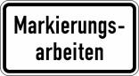 Verkehrszeichen 2114 StVO, Markierungsarbeiten