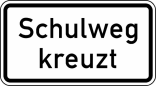 Verkehrszeichen 2304 StVO, Schulweg kreuzt