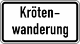 Verkehrszeichen 2535 StVO, Krötenwanderung