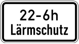 Verkehrszeichen 1040-35 StVO, Lärmschutz (mit Zeitangabe)