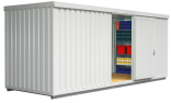 Materialcontainer -STIC 1600- mit Isolierung, ca. 12 m², mit Holzfuß- oder isoliertem Boden