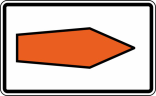 Verkehrszeichen 467.1-20 StVO, Umlenkungspfeil (Streckenempfehlung), rechtsweisend