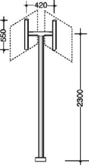 Kurvensicherung für Richtungstafeln