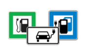 E-Tankstellen-Schilder