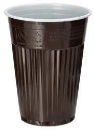 PAPSTAR Thermobecher 0,18l braun, wiederverwendbar, 100 Stück, automatengängig, Polystyrol