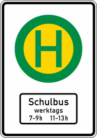 Verkehrszeichen 224-51 StVO, Haltestelle Linien- und Schulbusse, einseitig
