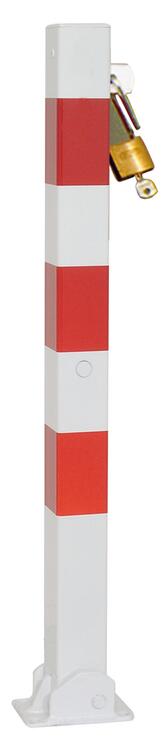 Modellbeispiel: Absperrpfosten -Bollard- umlegbar, für Vorhangschloss, beschichtet (Art. 470uvb)