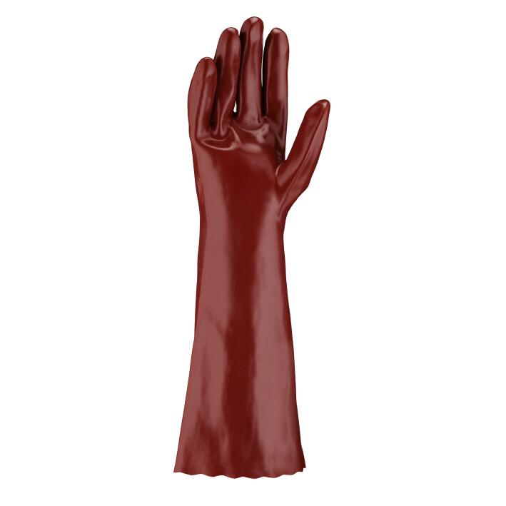teXXor® topline Chemikalienschutz-Handschuhe ′PVC ROTBRAUN′, Länge 450 mm