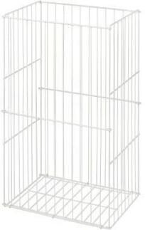 Satino Abfallsammler 60L, Drahtgeflecht, weiß, für Papierhandtücher, Stand- oder Wandmontage