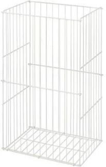 Satino Abfallsammler 60L, Drahtgeflecht, weiß, für Papierhandtücher, Stand- oder Wandmontage