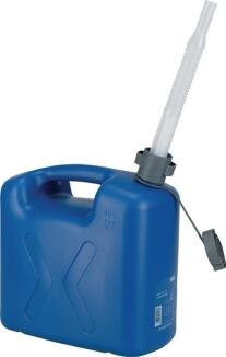 AdBlue® Kanister 10l blau, HDPE, robust, mit Fixierband, flexibles Auslaufrohr, nicht für