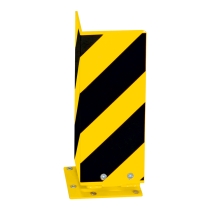 Anfahrschutz -Solid- aus Stahl, neigbar, gelb / schwarz, Höhe 400 mm
