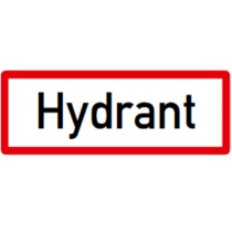Hinweisschild, Hydrant, DIN 4066