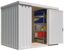 Materialcontainer -STIC 1300- mit Isolierung, ca. 6 m², wahlweise Holzfuß- oder isolierter Boden
