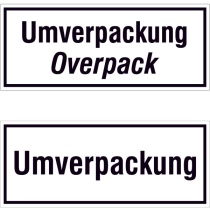 Paketaufkleber Umverpackung, 500 Stück auf Rolle, Deutsch oder Deutsch / Englisch