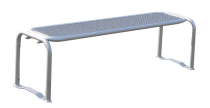 Sitzbank -Ercole- ohne Rückenlehne, aus Stahl, Sitzfläche aus Drahtgitter, mobil
