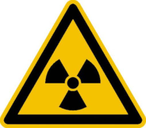 Strahlenschutzkennzeichnung / Warnschild, Warnung vor radioaktiven Stoffen oder...
