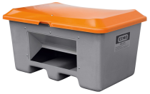 Streugutbehälter -CEMO Plus 3- aus GFK, 100 - 400 Liter, Deckel orange, optionale Entnahmeöffnung
