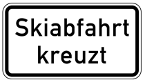 Verkehrszeichen 1007-55 StVO, Skiabfahrt kreuzt