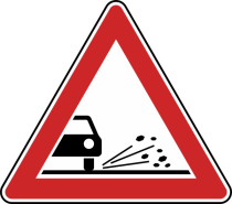 Verkehrszeichen 101-52 StVO, Splitt, Schotter