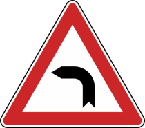 Verkehrszeichen 103-10 StVO, Kurve (links)