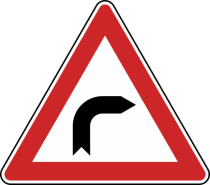 Verkehrszeichen 103-20 StVO, Kurve (rechts)