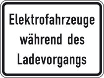 Verkehrszeichen 1050-32 StVO, Elektrofahrzeuge während des Ladevorgangs