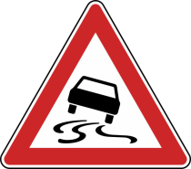 Verkehrszeichen 114 StVO, Schleuder- oder Rutschgefahr