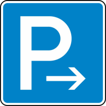 Verkehrszeichen 314-20 StVO, Parken Ende (Rechts-) oder Anfang (Linksaufstellung)