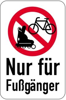 Modellbeispiel: Sonderschild, Nur für Fußgänger (Art. 15035)