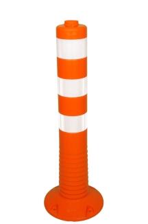 Flexipoller Pfosten, orange-weiß, 750 mm, Ø 110 mm