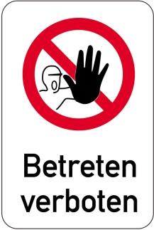 Modellbeispiel: Sonderschild, Betreten verboten (Art. 14972)