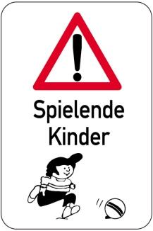 Sonderschild, Spielende Kinder, 400 x 600 mm