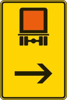 Modellbeispiel: VZ Nr. 422-22 Wegweiser für kennzeichnungspfl. Fahrzeuge mit gefährlichen Gütern