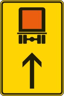 Modellbeispiel: VZ Nr. 422-31 Wegweiser für kennzeichnungspfl. Fahrzeuge mit gefährlichen Gütern